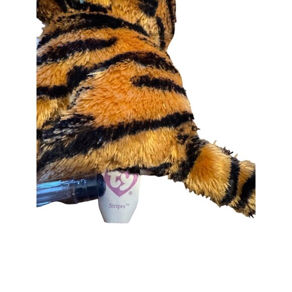Ty Beanie Boos Stripes Tiger Plush Stuffed Animal Toy With Big Eyes 2010 Vintage - Picture 4 of 6